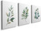 prinfantasy Wandbild Grün Moderne Wanddeko Schlafzimmer - Leinwand Bilder Poster Set Bilderwand Fashion DYH0065