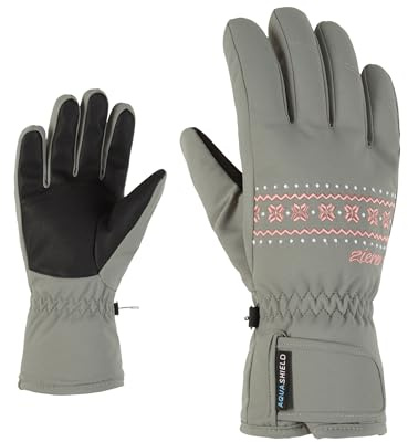 Ziener Kinder LAILLA Ski-Handschuhe/Wintersport | wasserdicht, PFC frei, Green mud, 5