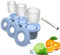 Holzsammlung Ice Cube Tray for Stanley Cup, Silicone Reusable Ice Cube Moulds with Lid for 10-30 oz Cup, for Chilling Whiskey, Cocktails, Drinks, Coffee, Easy Fill and Release Ice Maker (Light Blue)