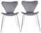 Rensinnoal Küchenstühle 2 Set mit Sitzfläche aus Samt und Beine aus Verchromtem Metall,Ergonomischer Esszimmerstühle Samt mit Rückenlehne,Empfang Stuhl für Küche, Esszimmer und Wohnzimmer(Grau)