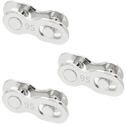 Bike Chain Links,3 Pairs Bicycle Chain Quick Link Bicycle Chain Master Link Quick Split Chain Repair Links 9 Speed Chain Cycling Accessory for Mountain Bike Chain Road Bike Chain Reusable