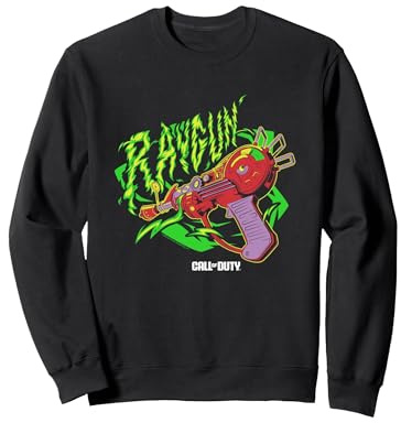 Call of Duty Raygun Zombie Green Neon Big Chest Retro Logo Sudadera