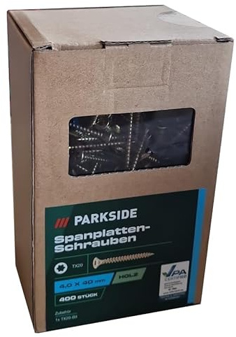 PARKSIDE Spannplatten Schrauben (4,0 x 40 mm - 400 Stück)