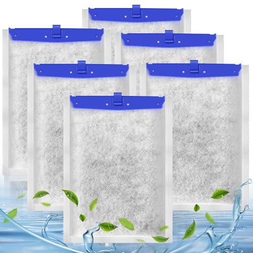 Confezione da 6 cartucce filtranti per filtri Whisper Bio-Bag, grandi cartucce filtranti di ricambio per acquari compatibili con filtri Tetra Whisper 20i, 40i/IQ20,30,45,60/PF20,30,40,60 e ReptoFilter