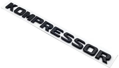 Generisch Kompressor Emblem Heckklappe Abzeichen Schriftzug Chrom Schwarz Logo Aufkleber CLK SLK SL CLS ML ABCSR Klasse(Matte Black)