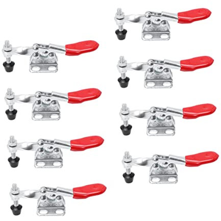 DIYEAH 8 Stück Schnellspanner Horizontale Knebelklemme Holzbearbeitungsklemme Druckknebelklemme Holzbearbeitung Schnellspanner Schnellspanner Gummiklemmen Eisen Silber