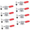 DIYEAH 8 Stück Schnellspanner Horizontale Knebelklemme Holzbearbeitungsklemme Druckknebelklemme Holzbearbeitung Schnellspanner Schnellspanner Gummiklemmen Eisen Silber