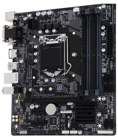 QWEOWW Carte mère Fit for Gigabyte B250M-DS3H LGA 1151 Prise en Charge des processeurs I7 I5 I3 DDR4 64 Go M.2 SSD de 6e/7e génération