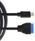 Whltzf USB C Estensione Cavo Tipo C Maschio A IDC20P Cavo Estensione Femmina 5 Gbps Pannello Frontale Trasferimento Dati per Scheda Madre Splitter.