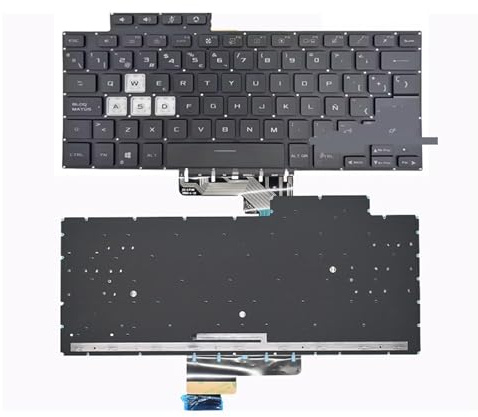 WZKOZDR Russische Tastatur für TUF Dash F15 FX516 FX516P FX516PR FX516PM FX516PE FA516 TUF516 Laptop mit Hintergrundbeleuchtung(SP Black Backligh)
