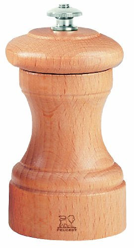 PEUGEOT - Bistro 10 cm Pepper Mill - Classic Grind System - Made with PEFC Certified Wood - Lifetime Guaranteed Mechanism - Made in France - Natural Colour