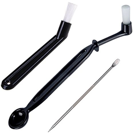 BagTu Coffee Cleaning Brush Tool Set for Espresso Machine Group Head,Black,Pack of 3
