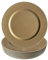 WELMATCH Gold Plastic Beaded Charger Plates - 12 pcs 13 Inch Round Wedding Party Decroation Charger Plates (Gold, 12)