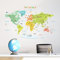 DECOWALL DWL-1616S Farbenfrohe Weltkarte Wandtattoo Wandsticker Wandaufkleber Wanddeko für Wohnzimmer Schlafzimmer Kinderzimmer (Mittlere) (Englisch Ver.)