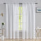 Home Brilliant Living Room Curtains 84 Inch Long, Semi Sheer Net Curtains White Linen Voile Curtain Panels Window Treatment Living Room Bedroom, 2 Panels, 84 inch Drop