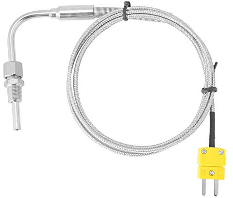 Termocoppia K, Akozon EGT Termocoppia Tipo K Sensore di Temperatura Sonda Temperatura per Gas di Scarico con Punta e Connettore Esposti