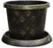 Outdoor Large Garden Patio Container & Saucer Stunning black and gold lattice effect Ideal for planting flower plugs shrub and vegetables 1 x 39cm Pot and Saucer by Thompson and Morgan