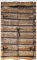 ABAKUHAUS Rustikal Schmaler Duschvorhang, Retro Architektur Holztür, Badezimmer Deko Set aus Stoff mit Haken, 120 x 180 cm, Braun