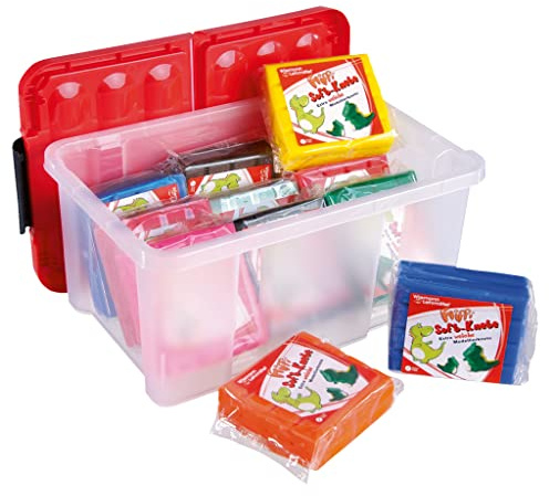 Wiemann Lehrmittel Soft-Knete-Set „Flippi“ in Aufbewahrungsbox, 3000 g, Plastilin (9 Farben)