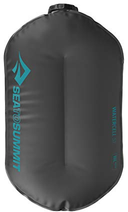 Sea to Summit - Watercell - Wasserbehälter & -Spender - Durchflusskontrolle & Duschkopf - BPA-freie Innenbeschichtung aus TPU - Kompakt - Wandern & Camping - Smoke
