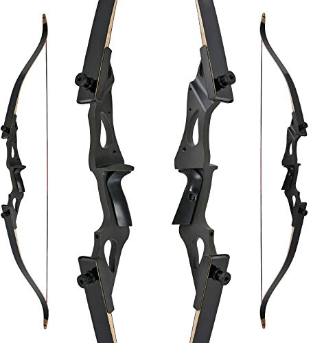 Drake Take Down Recurvebogen Black Raven 58 Zoll 25 – 60 lbs Rechtshand (60 lbs)