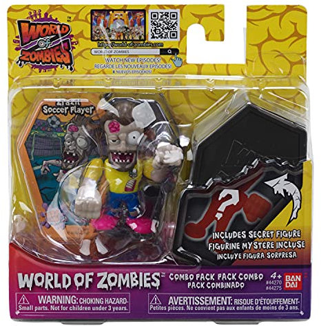 World of Zombies BANDAI Pack de Deux Figurines Z.K. Rockstar et Figurine Surprise 44275