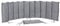 DETEX® Liegenauflage Grau Meliert Wasserabweisend inkl. Kopfkissen 55% Baumwolle 30° Maschinenwaschbar Auflage Sonnenliege Garten Balkon Liege Kissen Polster Schwungliege