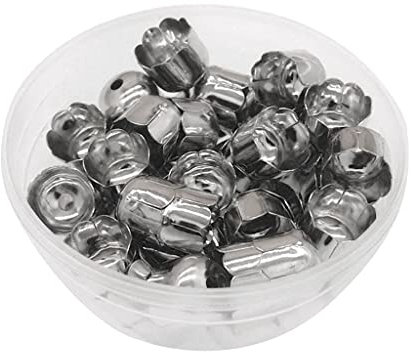 Colcolo 45 Stücke Endkappen Schmuck Eisen 10mm Cord Endkappe Erkenntnisse, Silber, 10mm