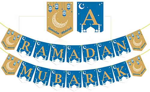 Ramadan Dekoration, Ramadan Banner Dekoration, Ramadan Banner, Ramadan Party Dekorationen Zubehör, Ramadan Party Dekoration, Ramadan Banner zum Aufhängen, Ramadan Decor Party Supplies Banner