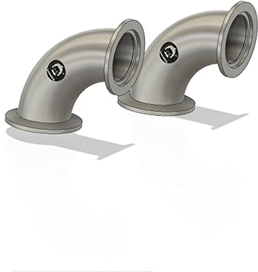 bmotiontech KF Flansch Winkel mit KF16 NW16 / KF25 NW25 / KF40 NW40 Flansch (90° KF40 Bogen x 2 Stück)