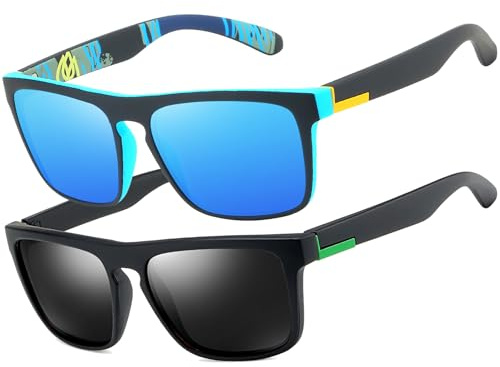 LEDING&BEST Polarised Sport Sunglasses Men Women Fashion Square Shades | Lightweight,UV400 Protection,Anti-slip,Impact-resistant,Scratch-Resistant,For Running Cycling Driving Fishing,Sun Glasses