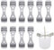 Dochthalter für Kerzen, Kerzendocht Halter, Docht Zentriervorrichtung, 3 Löcher Kerzendocht Zentriervorrichtung, Kerzenkernhalter Kerzenkern-Zentriervorrichtung für Kerzen zum Selbermachen, 10 Pack