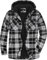 SwissWell Hommes Veste Chemise Épaissir Veste de Flanelle à Carreaux Doublure Peluche Loisirs Doublé Sweat à Capuche Hommes Polaire Hoodie Veste d'hiver avec Poches (Noir XL)