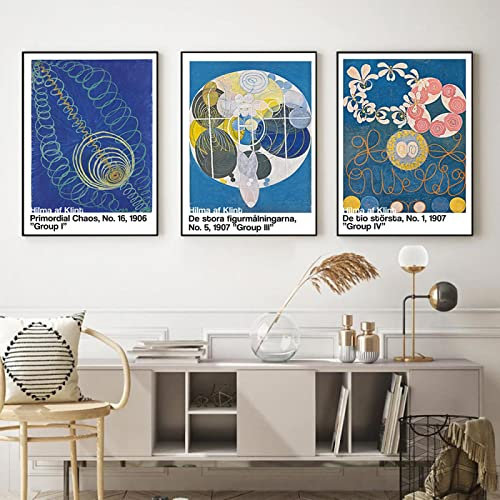Dittelle Hilma af Klint, schwedisches Zitat, Kunstdruck, inspirierendes Poster, Schweden, skandinavisch, moderne Leinwand, Gemälde, Wanddekoration, 50 x 70 cm, 3 Stück, rahmenlos