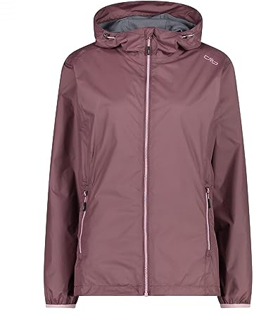 CMP - Giacca Donna Con Cappuccio Antipioggia, Plum, M