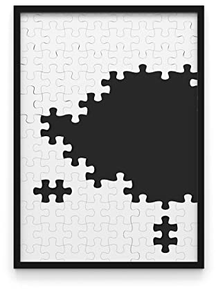 WIETRE Puzzle Rahmen 98x75 cm passend für Ravensburger 2000 Alurahmen (Schwarz)