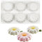 Molde de silicona con 6 agujeros para tartas, helado, chocolate, jabón, 3D, cupcakes, hornear, molde para pasteles, magdalenas (girasol de 11.84 x 6.8 x 1 pulgadas)