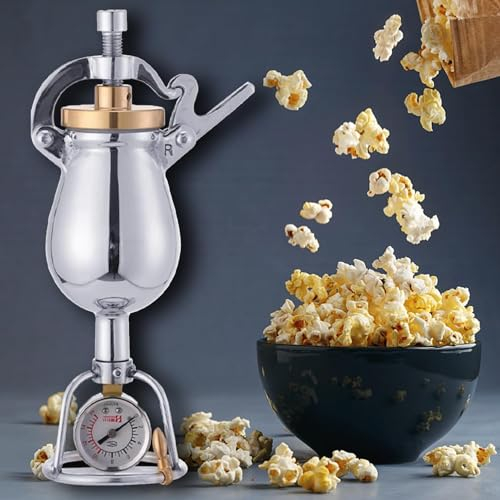 ZZYYZZ Máquina para Hacer Palomitas de maíz China, máquina para Hacer Palomitas de maíz con manivela, Mini Palomitas de maíz, Material de Acero Inoxidable