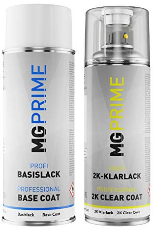 MG PRIME 2K Spraydosen Set Pantone C Warm Red matt Basislack 2 Komponenten Klarlack Sprühdose