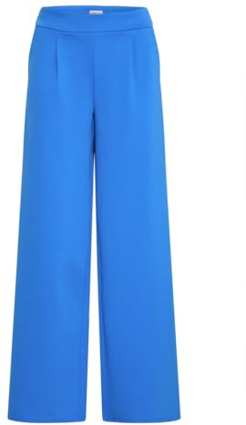 ICHI Women's Ihkate Sus Long Wide Pa2 Business Casual Pants, 184051/Strong Blue, S