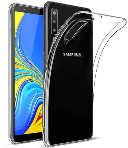 Oprimio Kristallklar Hülle für Samsung A7 2018 [Silikon Hülle] [%100 Durchsichtig] [Deutsche Material] [Ultra Dünn] Klar Handyhülle für Samsung Galaxy A7 2018