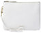 Doris&Jacky Clutch-Geldbörse aus Lammleder für Damen, groß, weich, Designer-Geldbörse mit Riemen, Ziegenweiß
