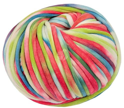 LANA GROSSA Gelato | Weiches, gefülltes Baumwoll-Schlauchbändchen mit buntem Sprenkeldruck | Handstrickgarn aus 52% Baumwolle & 48% Polyamid | 100g Wolle zum Stricken & Häkeln | 80m Garn FB 4