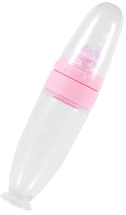 ifundom Silikon-Futterspender babygeschirr babybesteck geschirr Babyflasche Quetschflasche für Babynahrung Fläschchen Ergänzendes Essen Nuckelflasche Zubringer Rosa