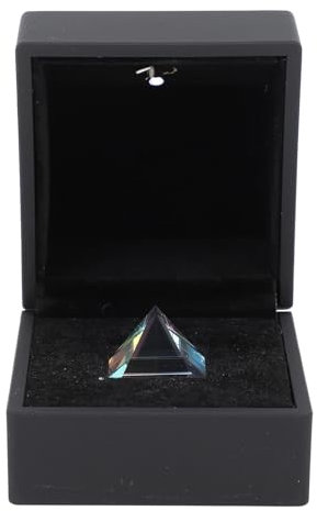 Buachois Pyramid Prism,Crystal Pyramid K9 Optical Glass Pyramid Prism 20mm Pyramid Shape Colored RGB Dispersion Prism for Photo Photography Physics and Decoration