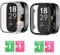 YIIWONI 2 Pezzi Custodia Protettiva Compatibile con Xiaomi Redmi Watch 3 Active, redmi watch 3 active cover, cover smartwatch, Protezione Completa, Alta Sensibilità Touchscreen (Nero+Trasparente)