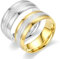Beydodo Trauringe Edelstahl mit Gravur, Eheringe Paarpreis 8MM Matt Freundschaftsringe Partnerringe für 2 Gold Gr.60 (19.1) + Silber Gr.63 (20.1)