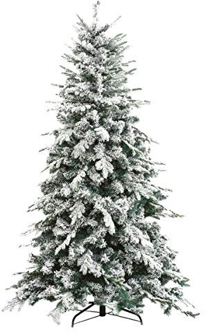 STI Albero di Natale Abete Innevato Alaska h 240cm 2436 Rami Effetto Realistico
