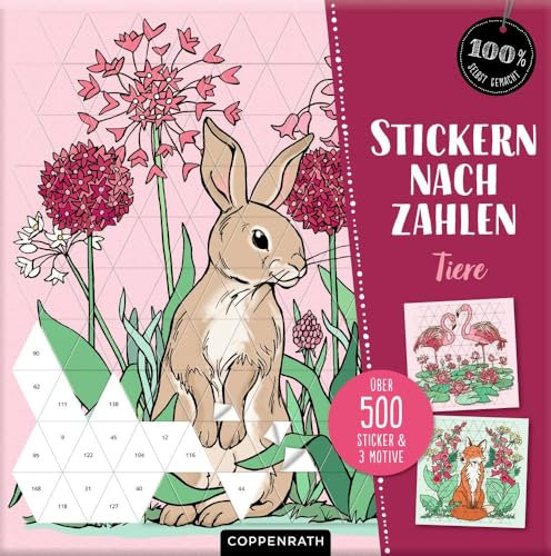 Stickern nach Zahlen Tiere: Über 500 Sticker & 3 Motive