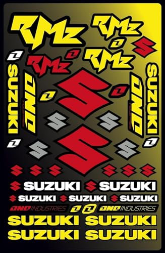 Kit Adesivi Stickers Per Auto Moto Scooter Casco Motocross Furgone Bici Skate Compatibile con Suzuki RM RMZ Ktm Honda Cross Enduro Motard Foglio Vari Pezzi